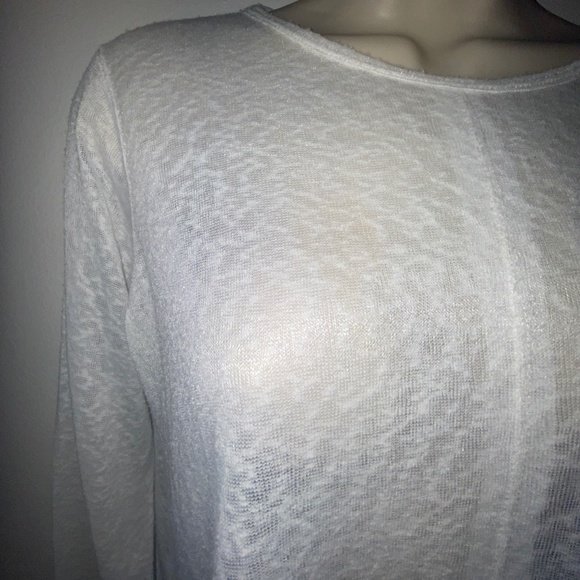 Alexis Ultra Sheer white sweater top - Picture 2 of 6